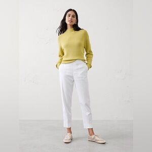 Banana Republic linen blend tapered pants white XS